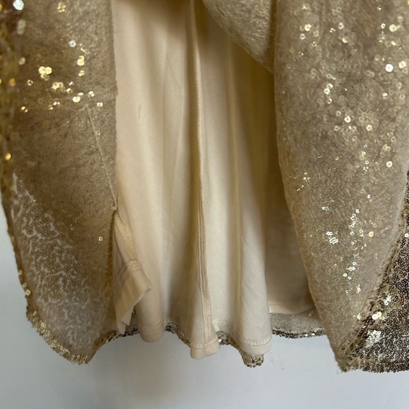 NWT, Grace Karen gold all over sequent skirt small - Picture 6 of 10